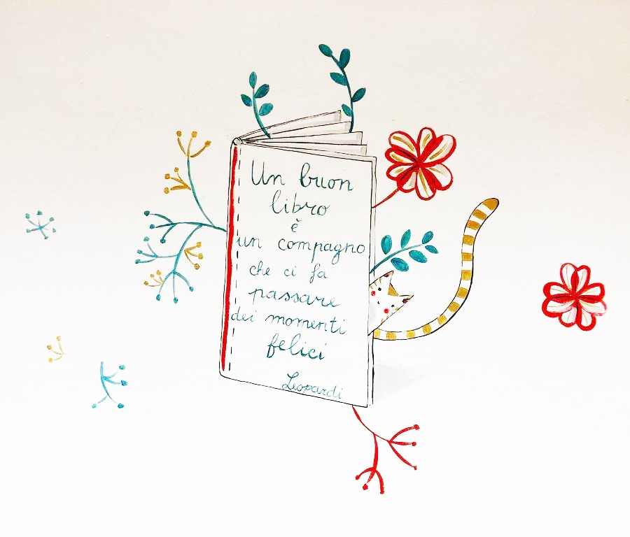 un buon libro è un compagno che ci fa passare momenti felici (Leopardi)