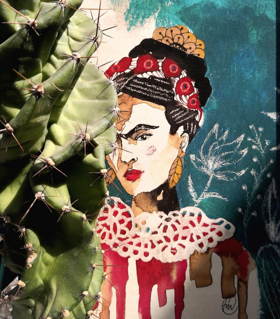 dalle parole di Frida Kahlo ‘‘la vita scorre e apre sentieri che non si percorrono invano" una vertigine a spirale che punta al blu.